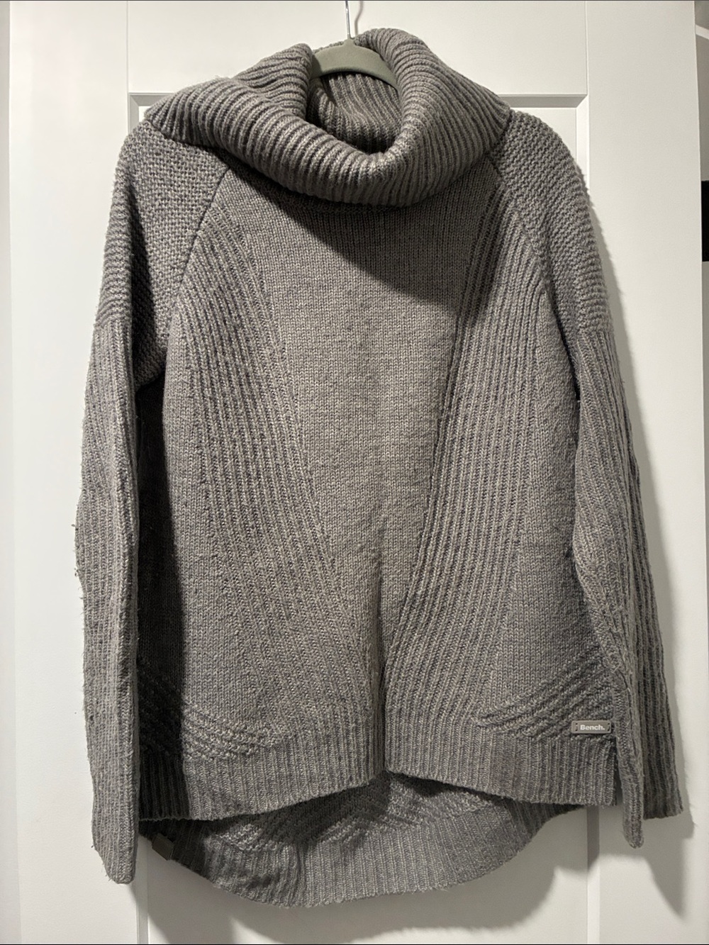 Bench Light Gray Cowl Neck Sweater